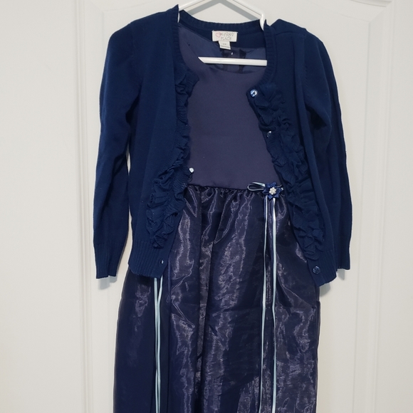 Size 4 Navy Flower Girl Dress - Picture 4 of 4